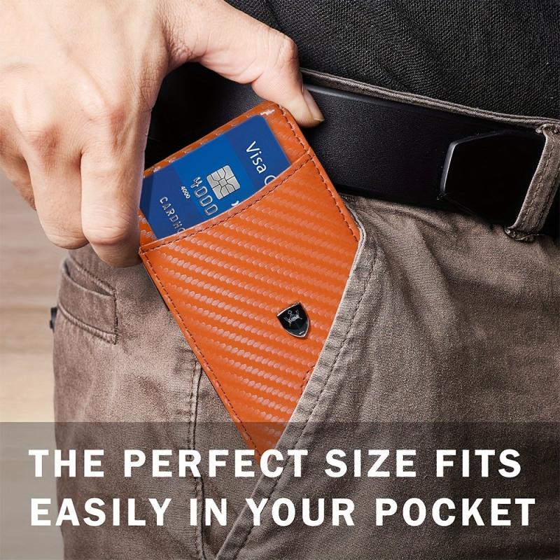 Men's Wallet Money Clip Slim Minimalist Leather Card Holder Wallets