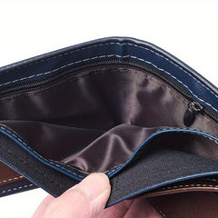 Men's PU Leather Horizontal Card Wallet Holder