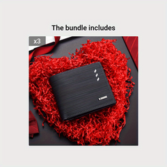 Men's PU Leather Horizontal Card Wallet Holder
