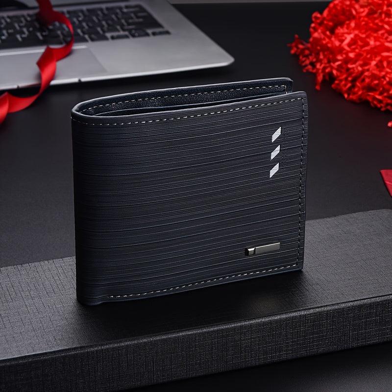 Men's PU Leather Horizontal Card Wallet Holder