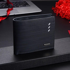 Men's PU Leather Horizontal Card Wallet Holder