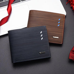 Men's PU Leather Horizontal Card Wallet Holder