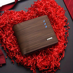 Men's PU Leather Horizontal Card Wallet Holder