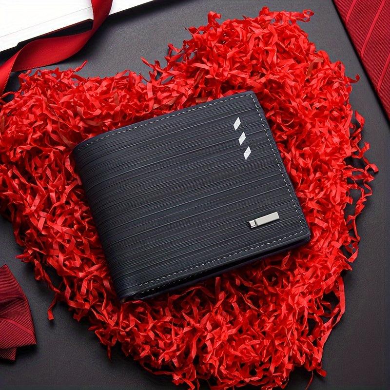Men's PU Leather Horizontal Card Wallet Holder