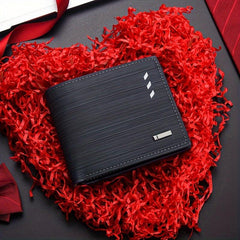 Men's PU Leather Horizontal Card Wallet Holder