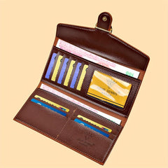 Vintage Print Clutch Wallet PU Leather Womens Purse & Card Holder