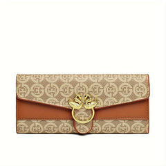 Vintage Print Clutch Wallet PU Leather Womens Purse & Card Holder