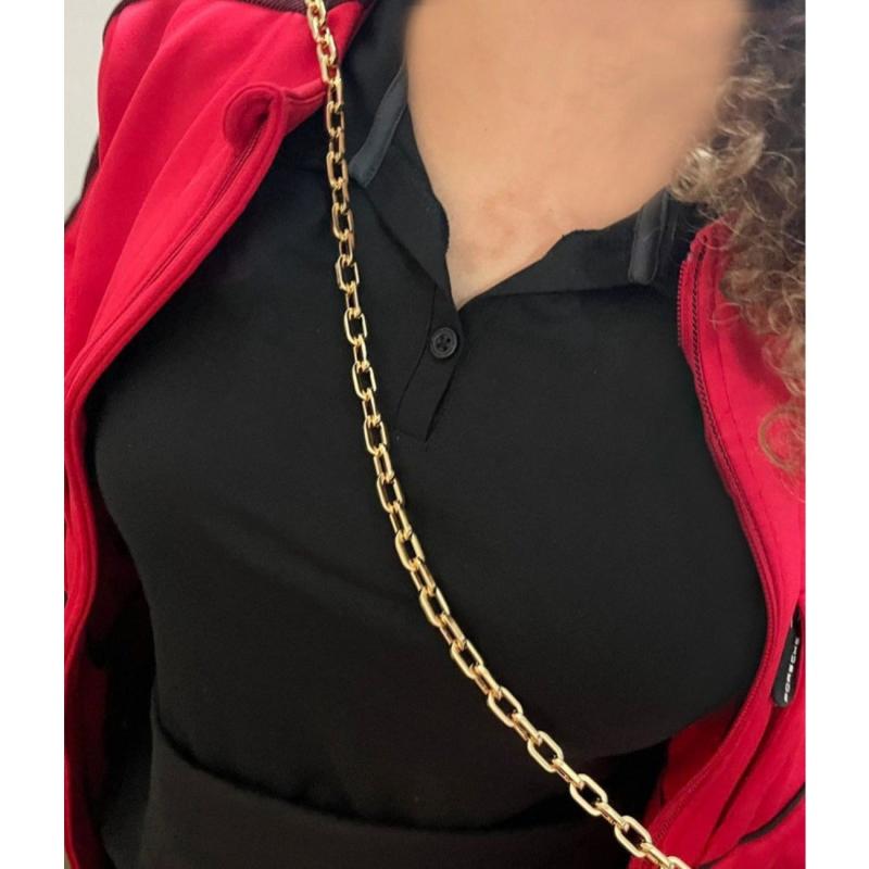 Metal Purse Chain Strap 9mm Thick O Ring Crossbody Bag Chain Replacement