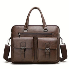 Retro Large Capacity Business Handbag Briefcase