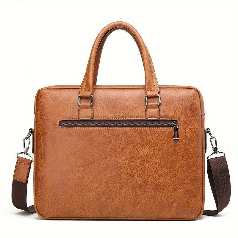 Retro Large Capacity Business Handbag Briefcase
