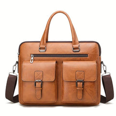 Retro Large Capacity Business Handbag Briefcase