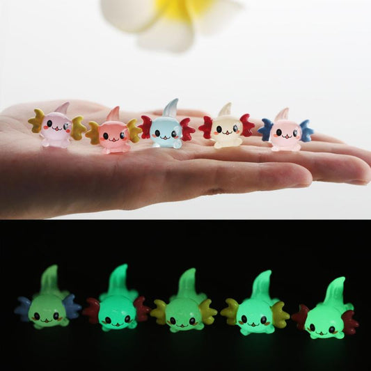 5pcs Luminous Dragon Resin Decoration for Room Pet House Fish Tank