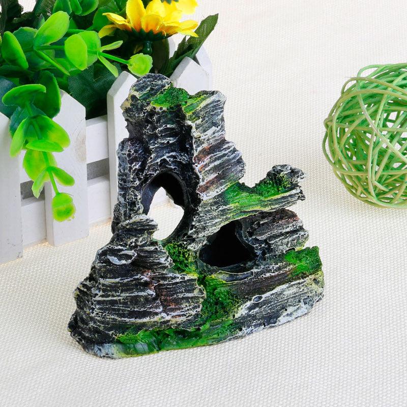 Realistic Mountain Hiding Cave Decoration for Aquarium