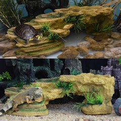 Turtle Basking Platform with Resin Dock & Hiding Cave