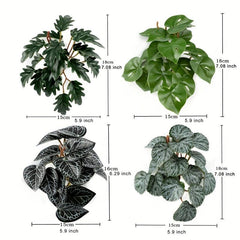 Artificial Rainforest Habitat Plant Decoration for Amphibian and Reptile Tanks