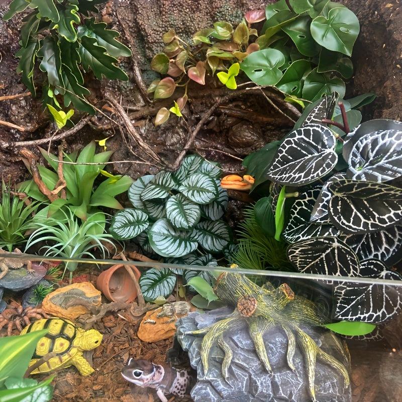 Artificial Rainforest Habitat Plant Decoration for Amphibian and Reptile Tanks
