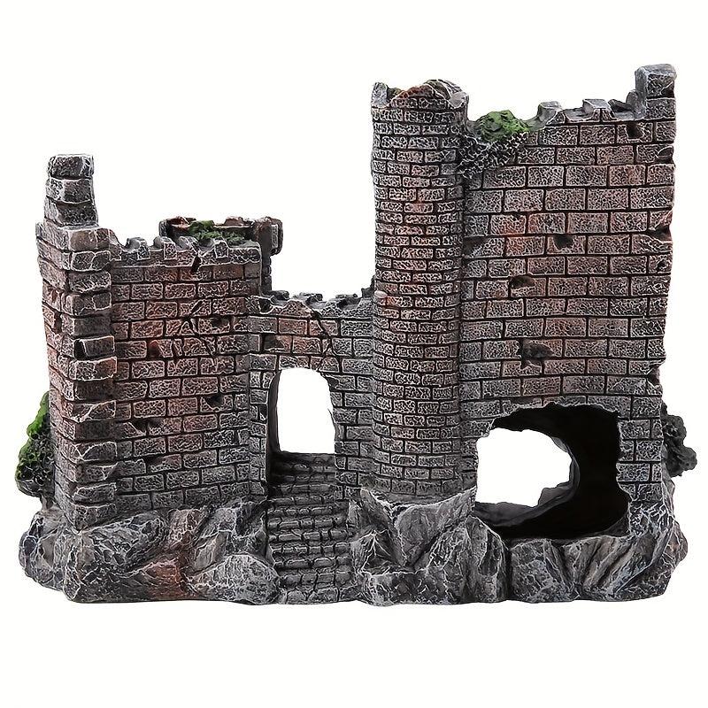 Vintage Tanks Resin Craft Castle Aquarium Landscape Ornament