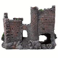 Vintage Tanks Resin Craft Castle Aquarium Landscape Ornament