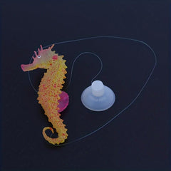 1pc Glowing Sea Horse Ornament Artificial Fish Tank Decor