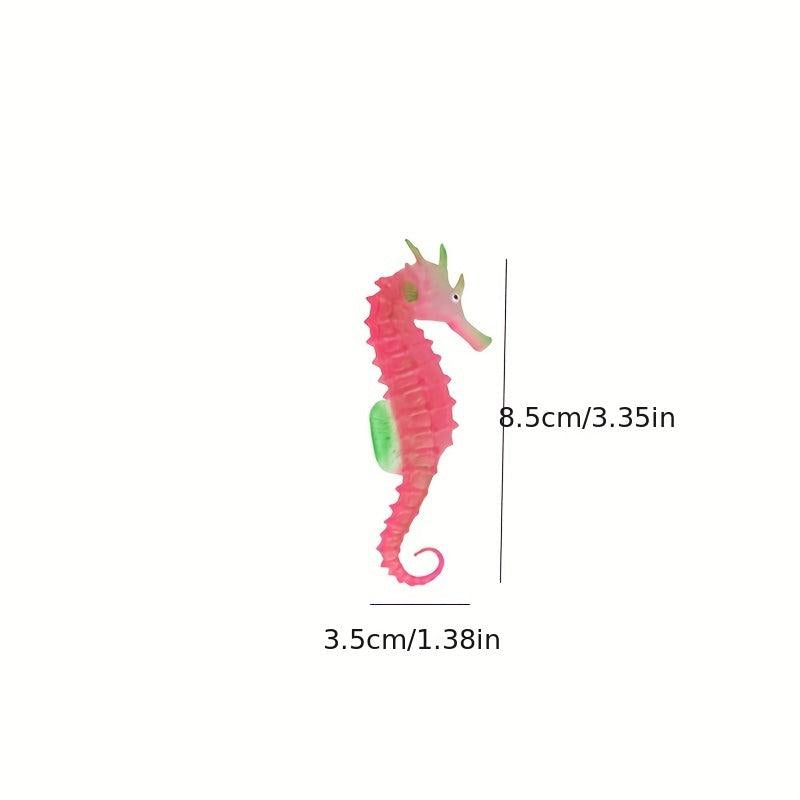 1pc Glowing Sea Horse Ornament Artificial Fish Tank Decor