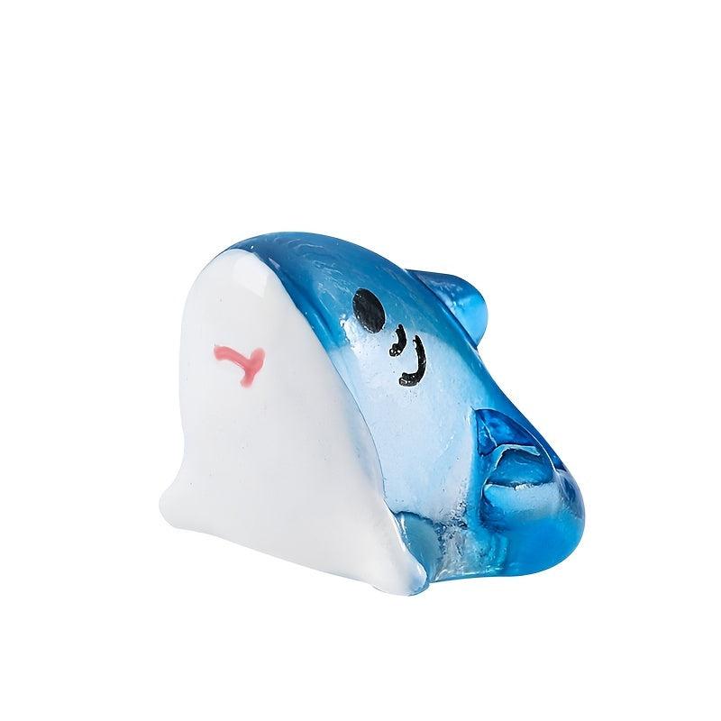 10pcs Mixed Luminous Shark Ornaments Aquarium Micro Landscape Fish Tank Glow In