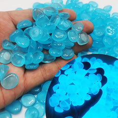 Glowing Stone Rocks Glow In The Dark Pebbles Solar Powered Aquarium