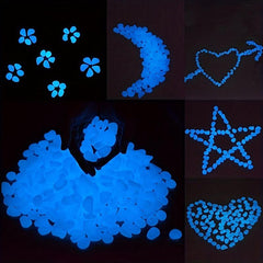 Glowing Stone Rocks Glow In The Dark Pebbles Solar Powered Aquarium