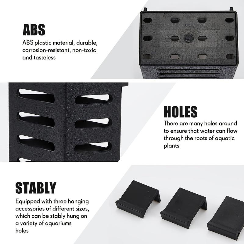 2pcs Hanging Aquarium Planter Cups Aquatic Plants Holder Fish Tank Decor