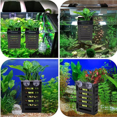 2pcs Hanging Aquarium Planter Cups Aquatic Plants Holder Fish Tank Decor