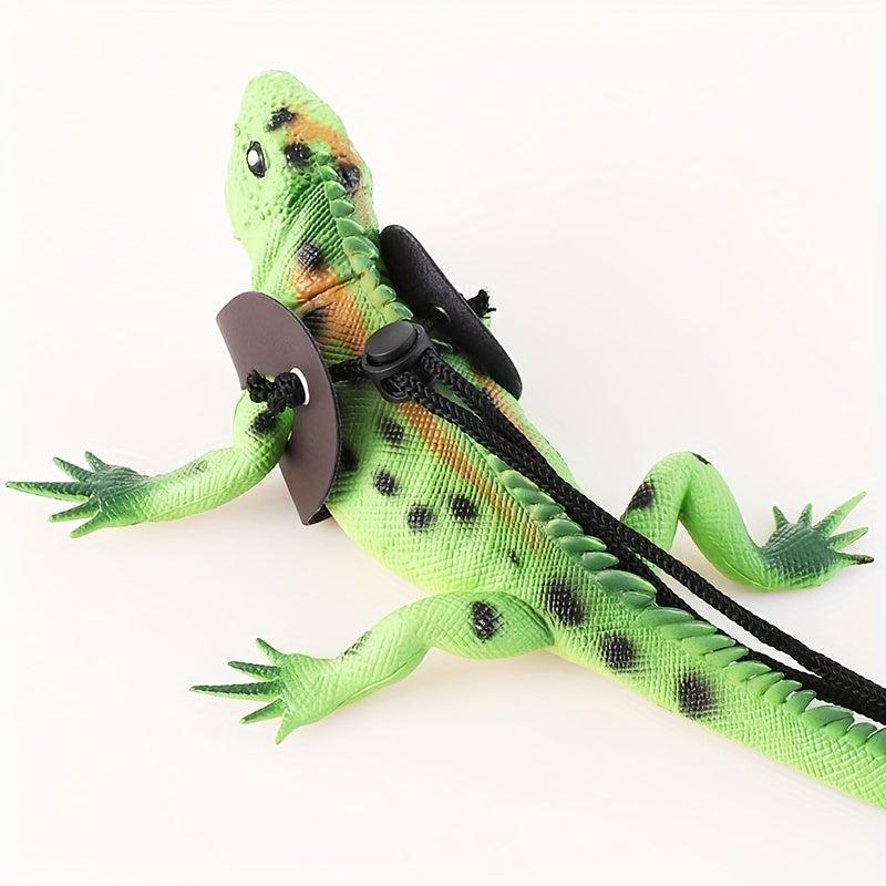3pcs Leather Traction Leash for Small Reptiles - Outdoor Adventure Set
