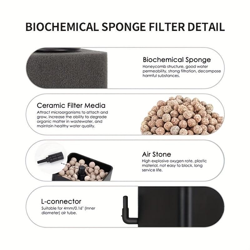 Sponge Filter Submersible Filters For Aquarium Freshwater & Saltwater