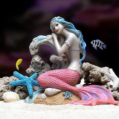 Mermaid Princess Statue Fish Tank Decoration