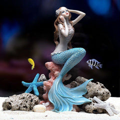 Mermaid Princess Statue Fish Tank Decoration