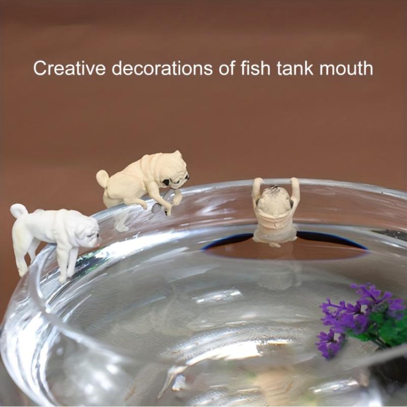 Cute Pug Dog Resin Aquarium Decor for Fish Tank