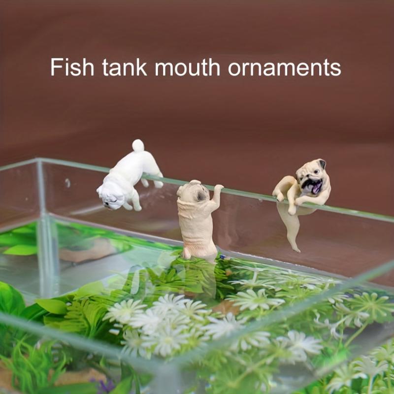 Cute Pug Dog Resin Aquarium Decor for Fish Tank