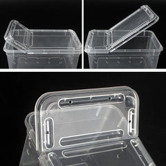 4PCS Reptile Feeding Box for Geckos Spiders Scorpions Tortoises