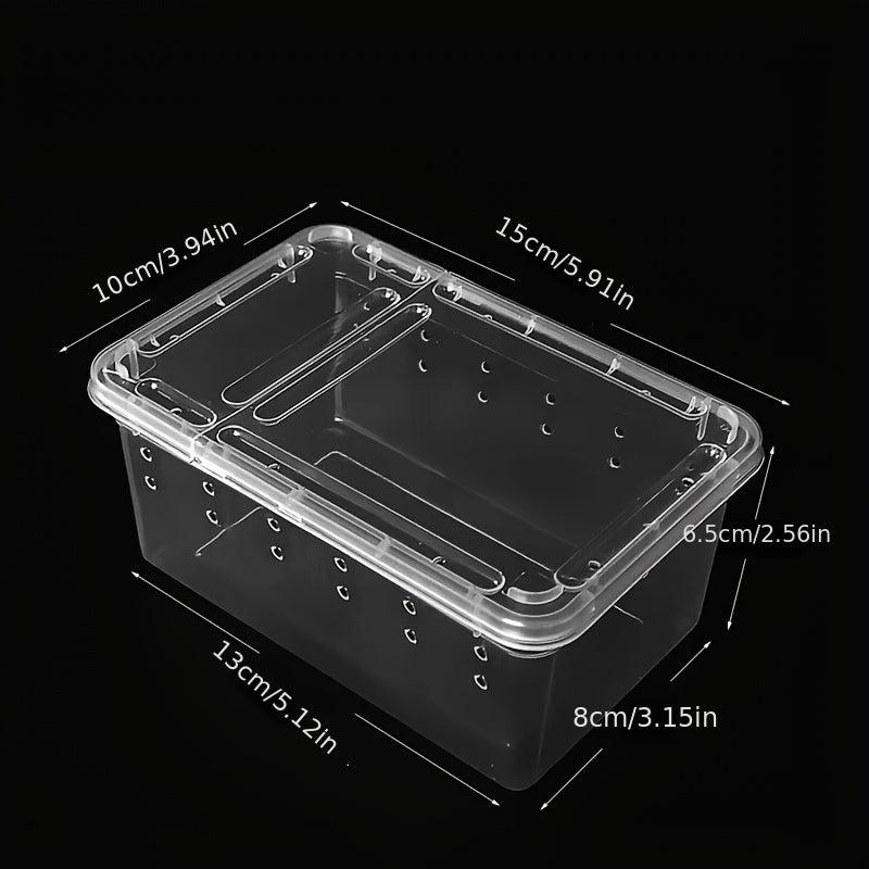 4PCS Reptile Feeding Box for Geckos Spiders Scorpions Tortoises