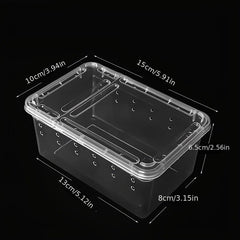 4PCS Reptile Feeding Box for Geckos Spiders Scorpions Tortoises
