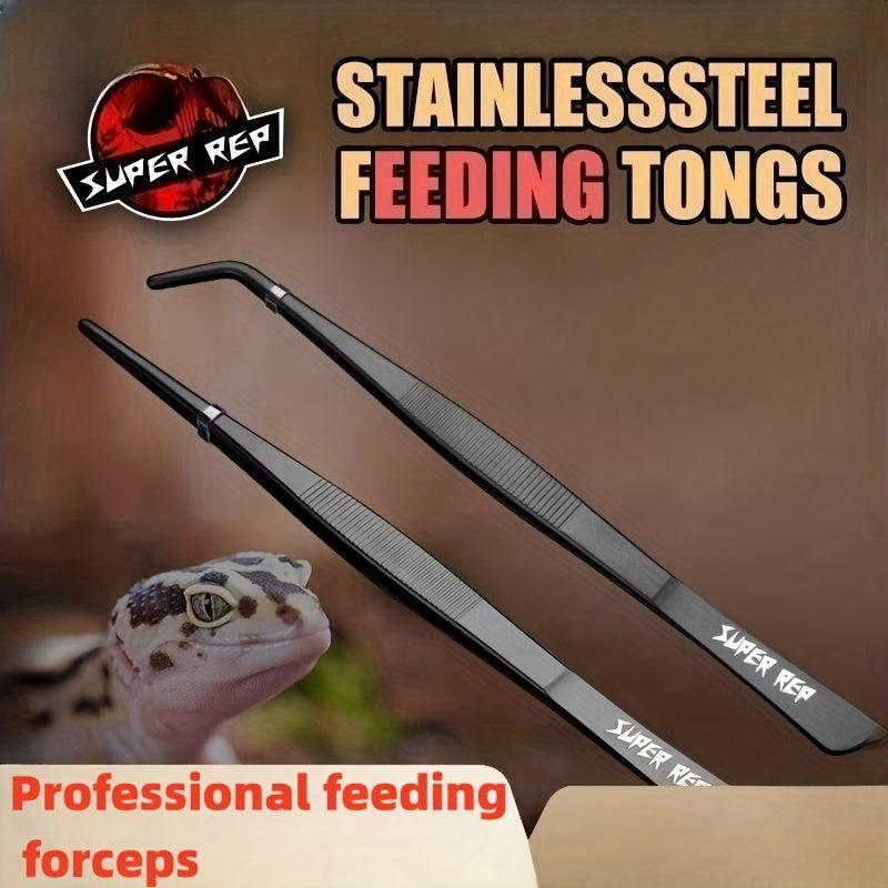 Stainless Steel Reptile Feeding Tweezers for Climbing Pet