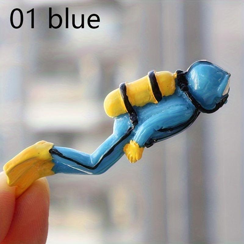 Mini Diver Model Fish Tank Ornaments Resin Decor