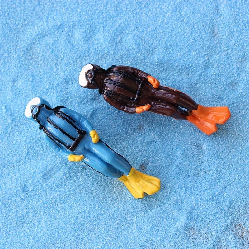 Mini Diver Model Fish Tank Ornaments Resin Decor