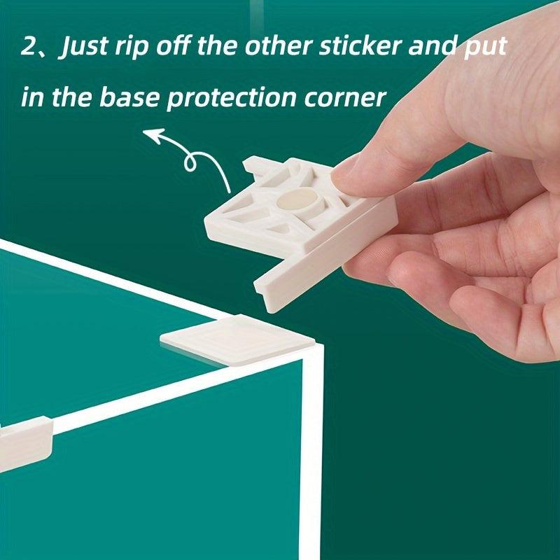 Fish Tank Bottom Corner Protection Plastic Bracket Glass Angl