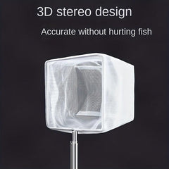 Mini Fishing Net Stainless Steel Telescopic Handle Fine Eye Round Small Fishing