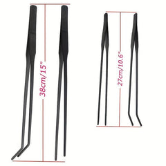 2PCS Stainless Steel Aquarium Tweezers Feeding Tong