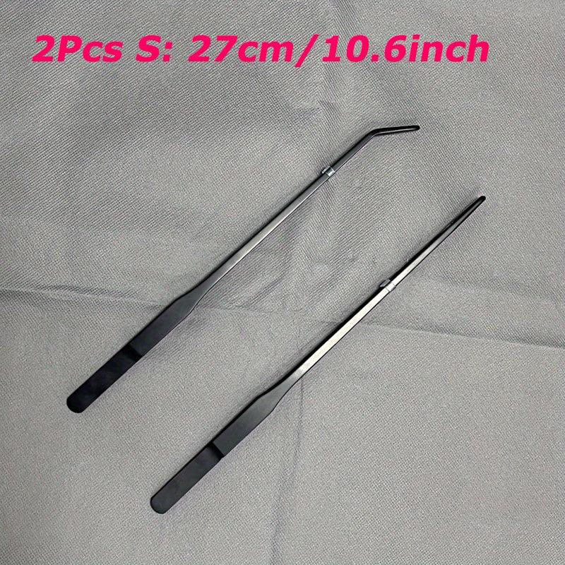 2PCS Stainless Steel Aquarium Tweezers Feeding Tong
