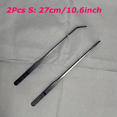 2PCS Stainless Steel Aquarium Tweezers Feeding Tong