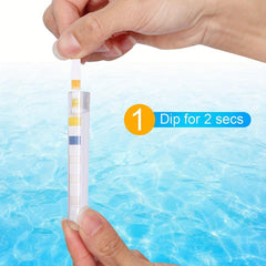 25pcs 7 in 1 Test Strips Freshwater/Saltwater pH Alkalinity Nitrite Nitrate