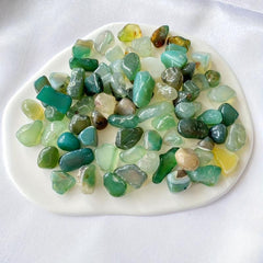 100g Natural Green Agate Stone Fish Tank Decoration Random Shape