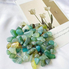 100g Natural Green Agate Stone Fish Tank Decoration Random Shape