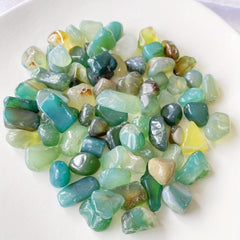 100g Natural Green Agate Stone Fish Tank Decoration Random Shape